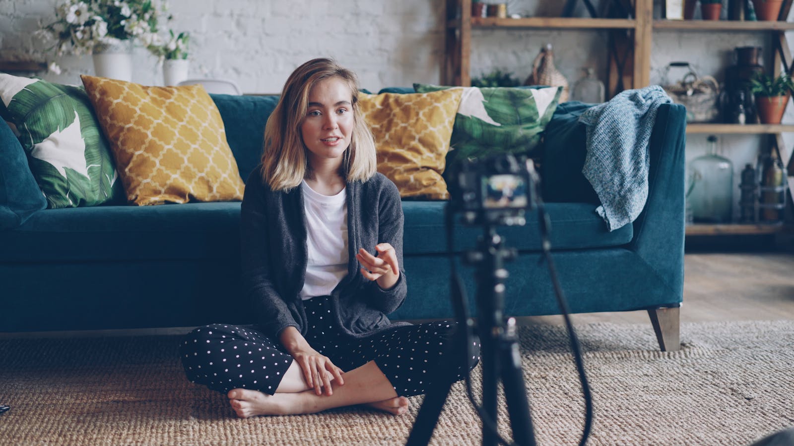 Influencer creating user-generated content for ecommerce and local brand marketing