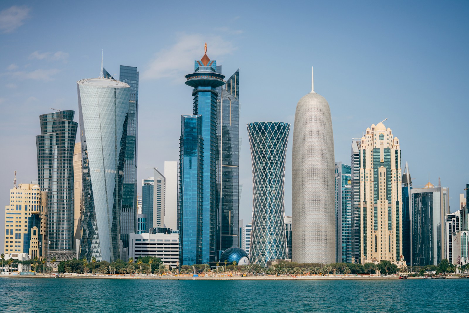 Doha West Bay skyline on the Corniche waterfront, social media marketing agency in Doha